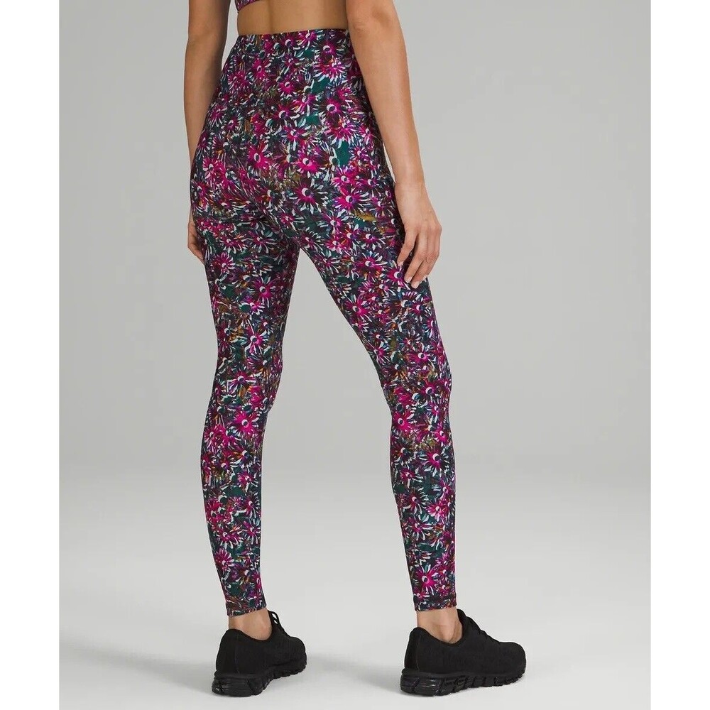 lululemon athletica Floral Leggings - Pink and Blue